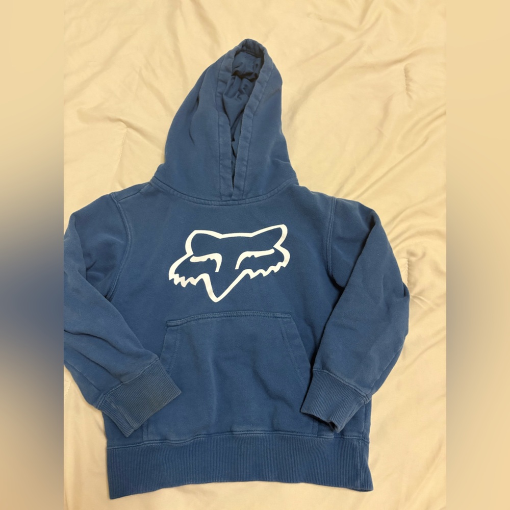Kids Fox Racing Blue Hoodie size small